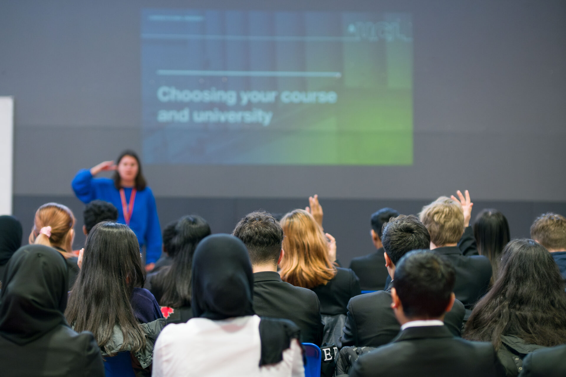 Students at The Access Project receiving lecture from staff at University College London